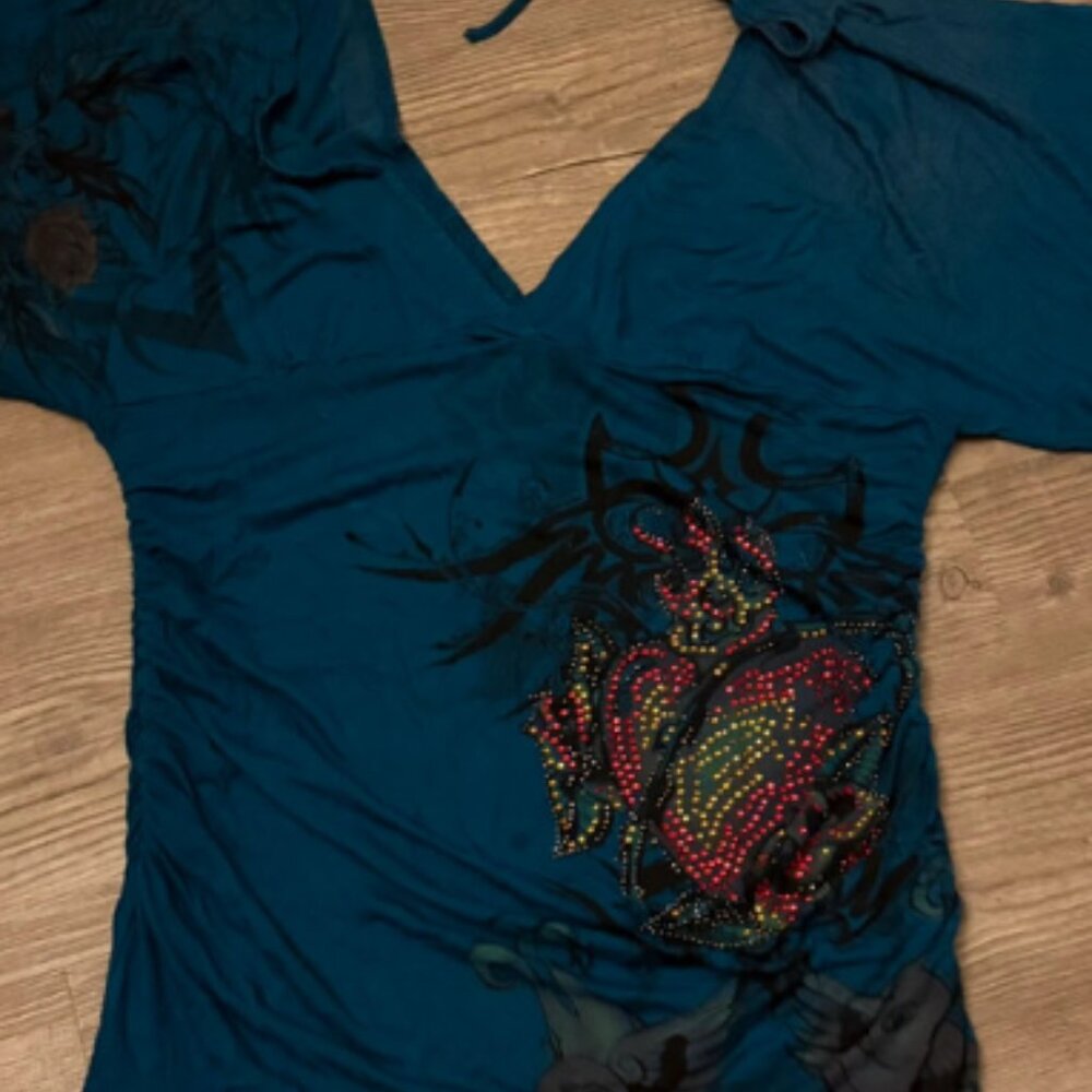 Y2k gemstone shirt